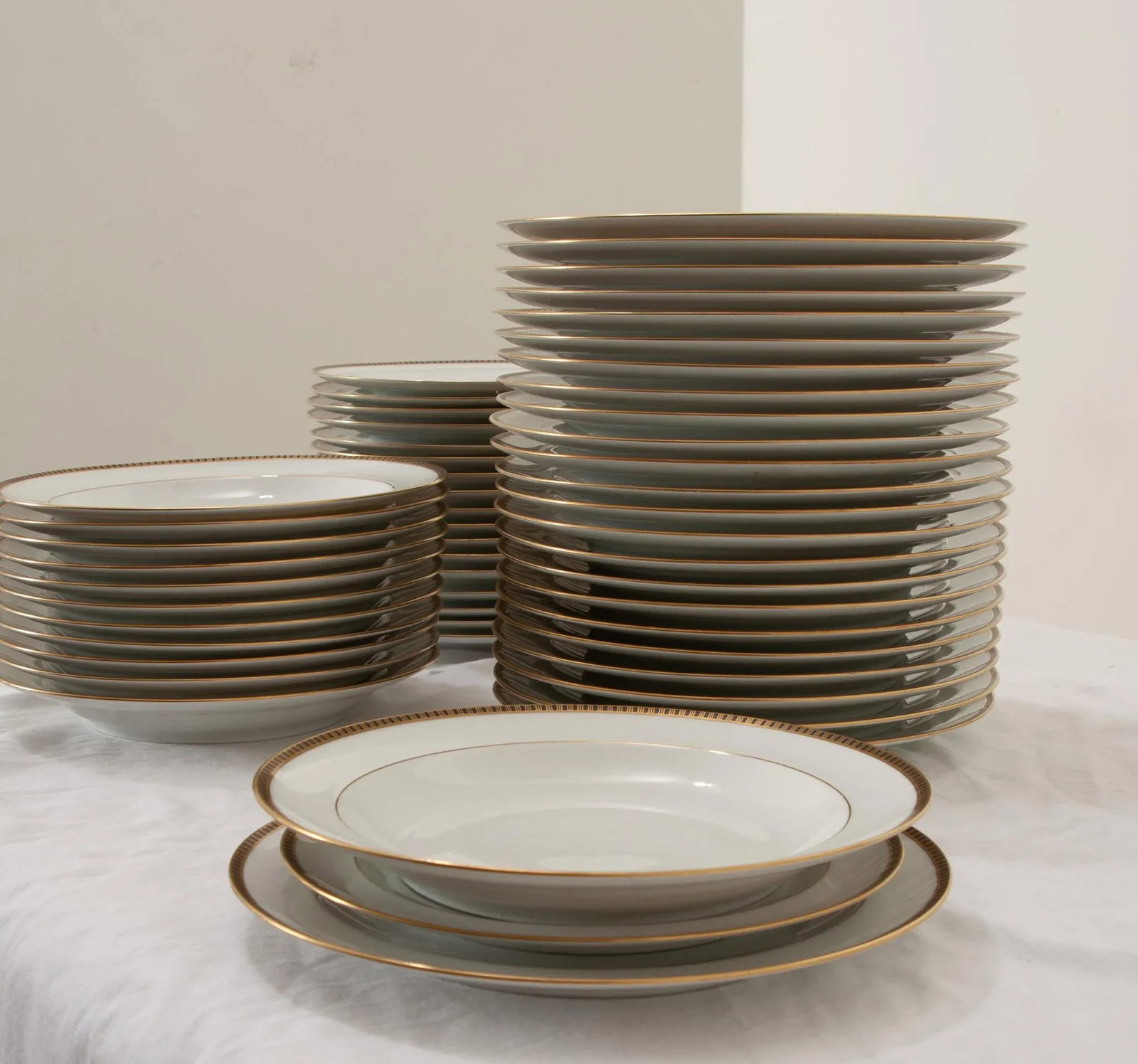 Early 20th Century French Limoges Black & Gold Service - 54 Pieces - 7