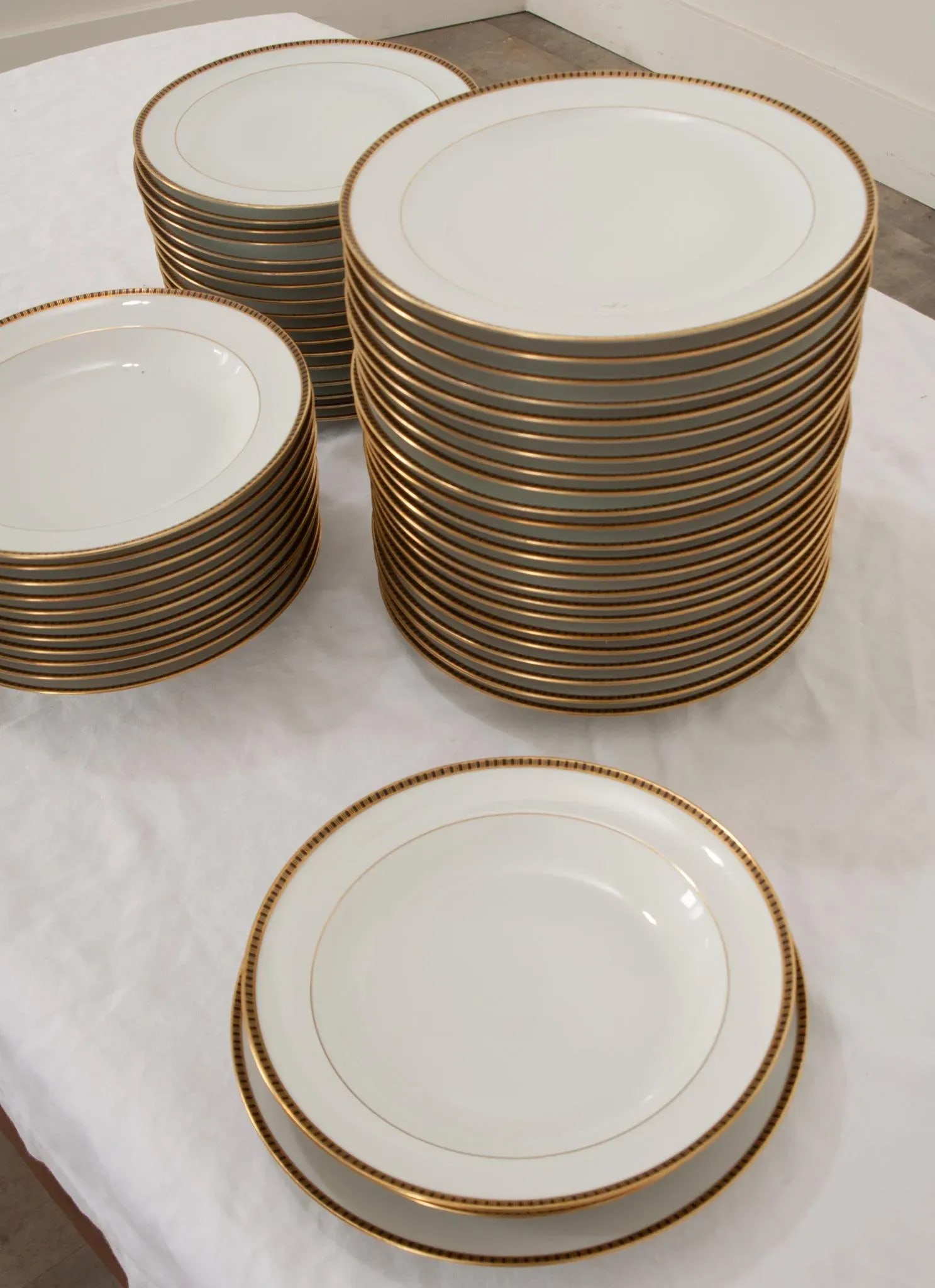 Early 20th Century French Limoges Black & Gold Service - 54 Pieces - 8