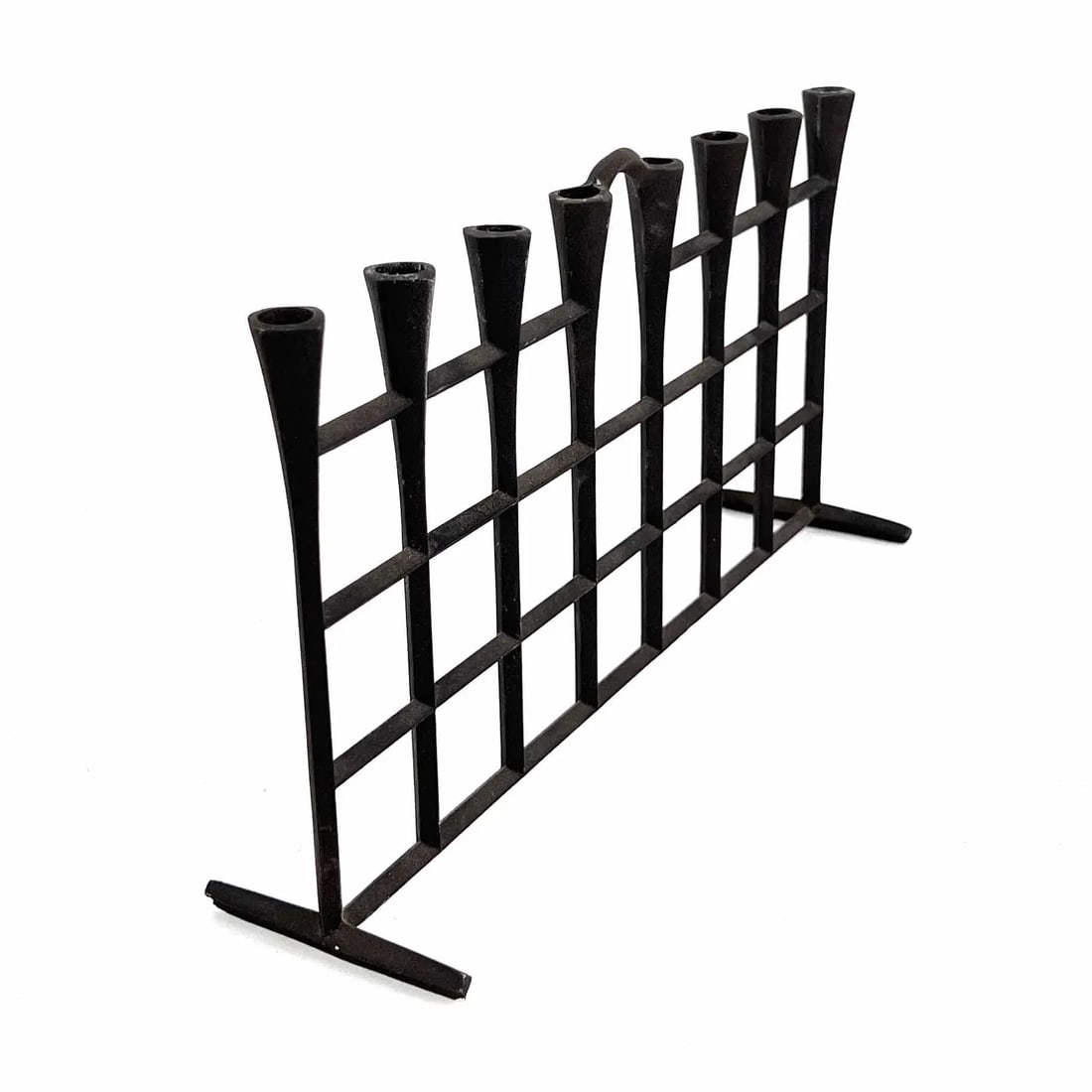 Vintage 1960s Large Dansk Iron "Fence" Style 1738 Tiny Taper Candelabra Candle Holder by Jens Harald - 2
