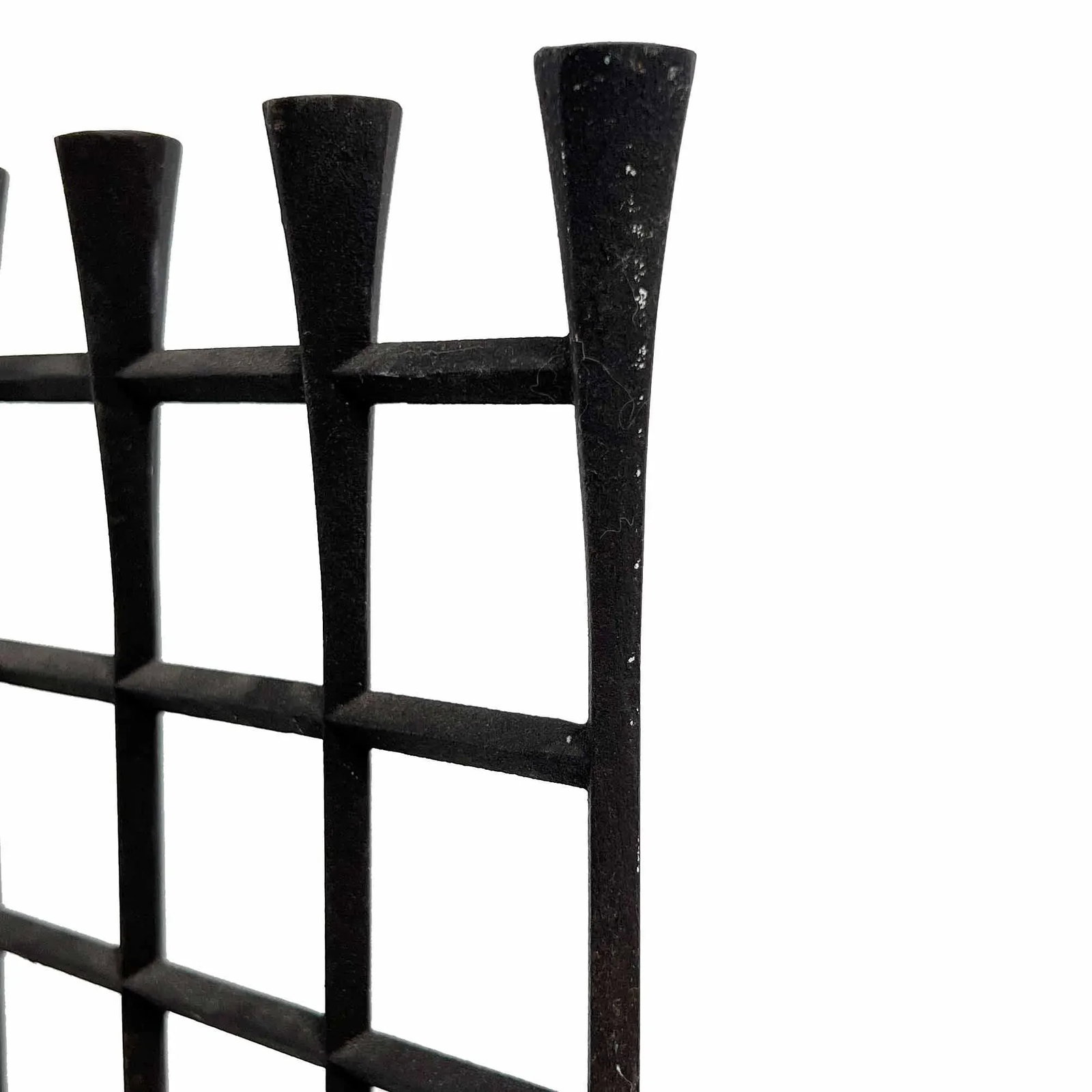 Vintage 1960s Large Dansk Iron "Fence" Style 1738 Tiny Taper Candelabra Candle Holder by Jens Harald - 8