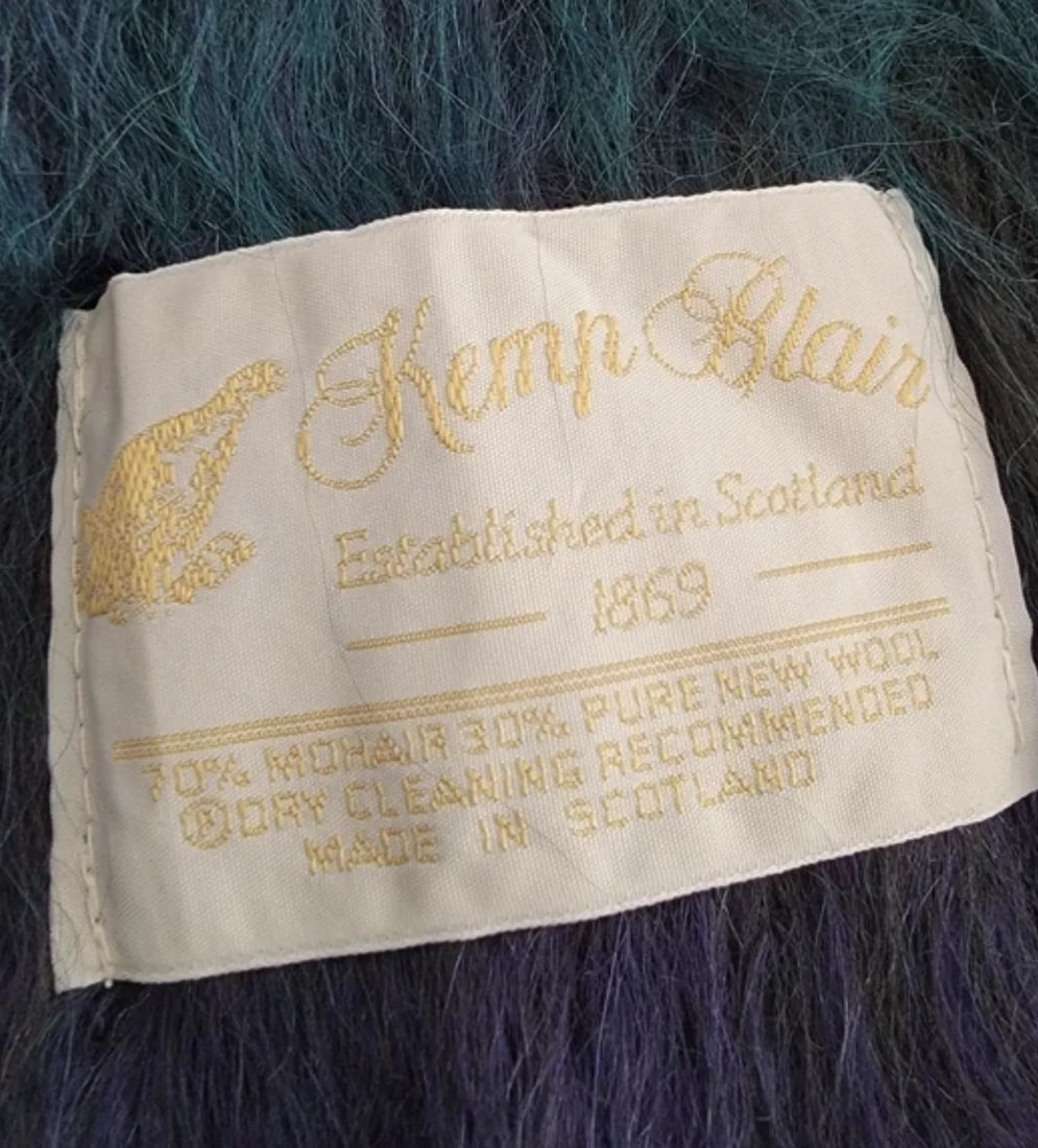 Kemp Blair Scottish Mohair Blackwatch Plaid Throw - 5