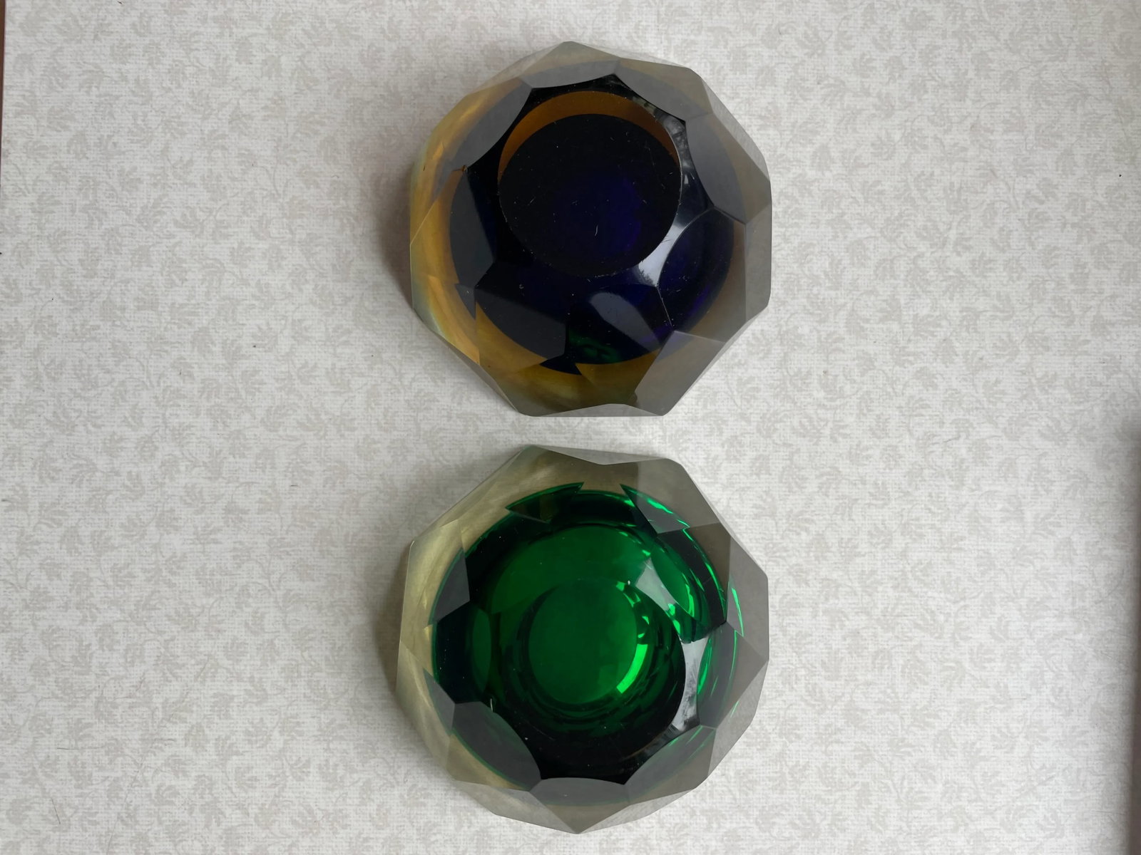 Pair of Murano Glass Geode Bowls - 2