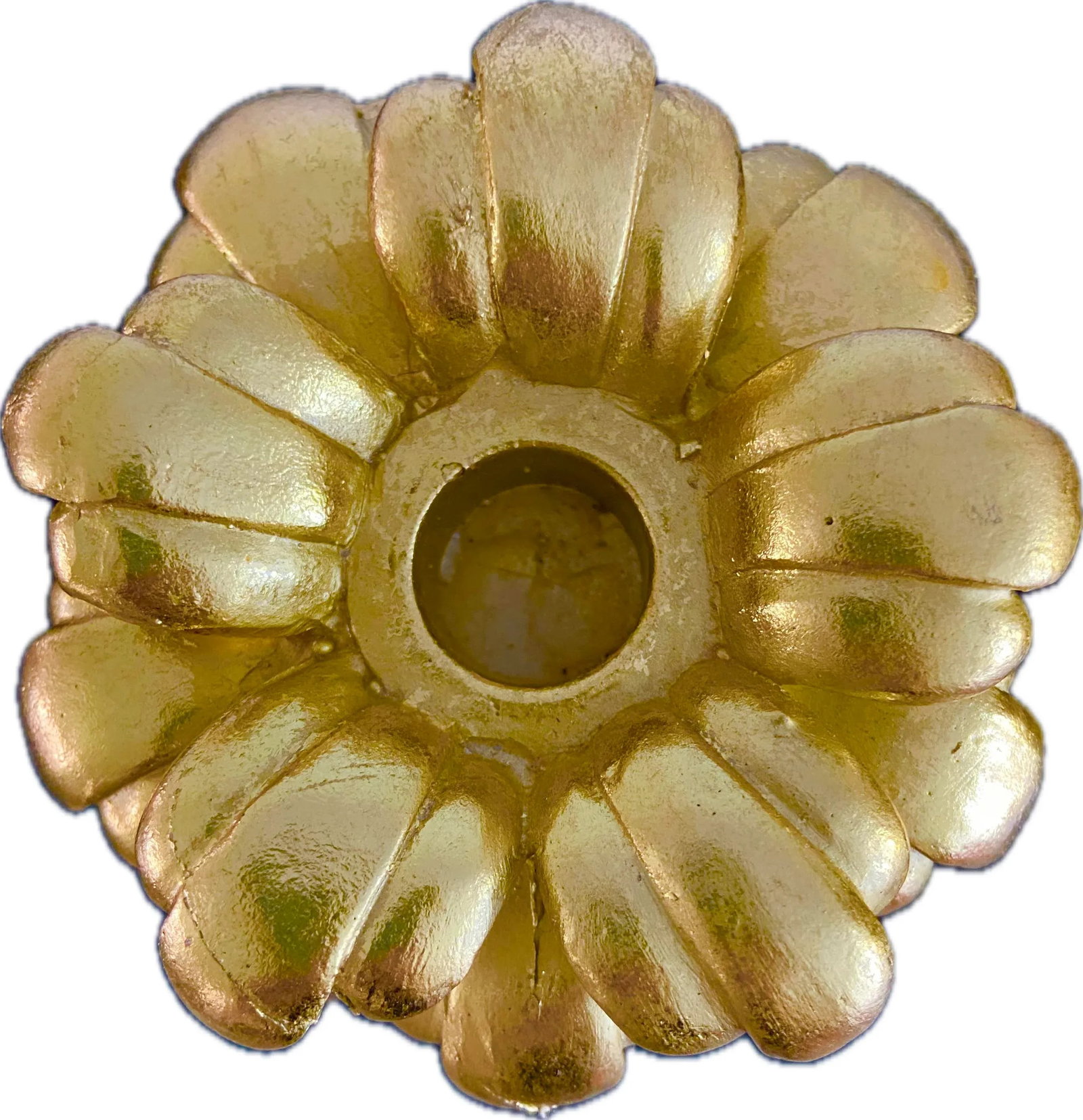 Gold Monkeys Sitting With Pineapples Candle Holders - a Pair - 7