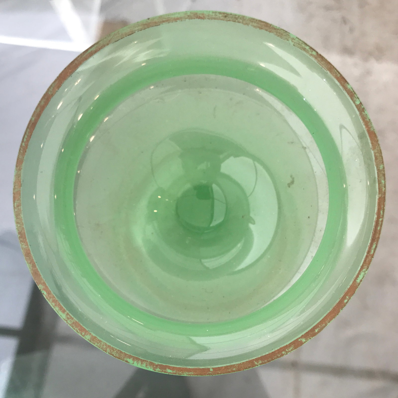 Early 20th Century Antique Green Opaline Footed Dish - 4