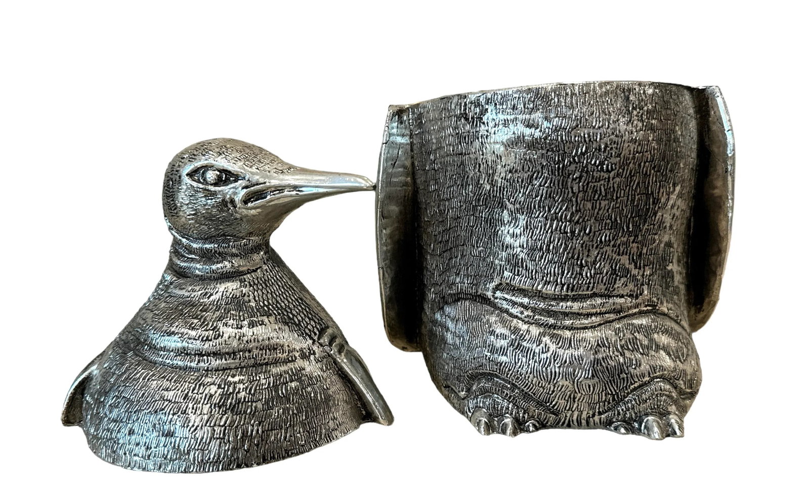 Mid Century Mauro Manetti Silver-Plated Penguin Ice Bucket - 3