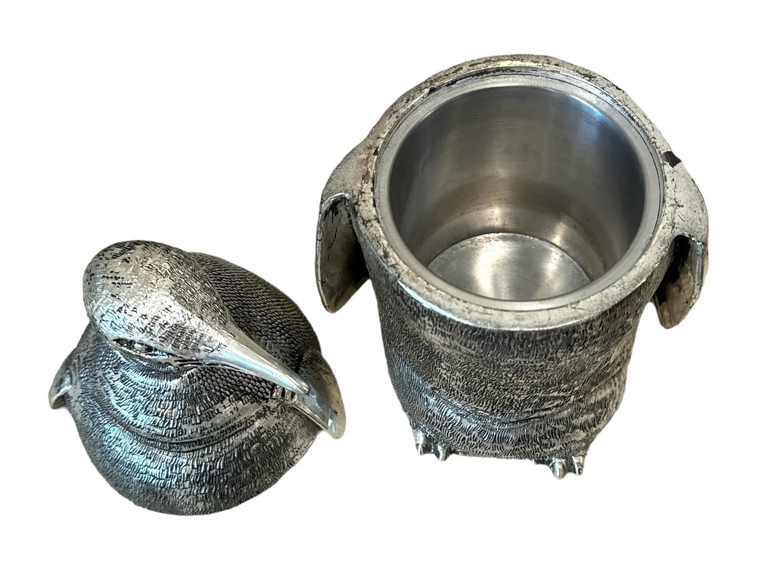 Mid Century Mauro Manetti Silver-Plated Penguin Ice Bucket - 4