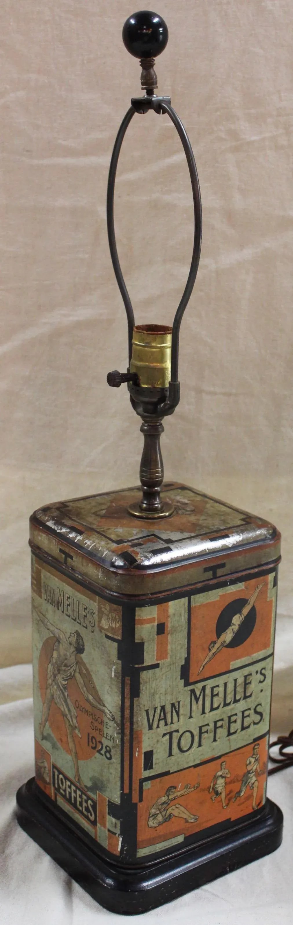 1928 Olympic Dutch Toffee Canister Lamp - 2