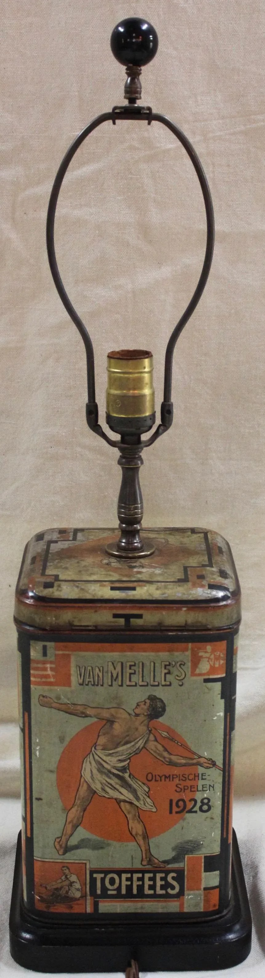 1928 Olympic Dutch Toffee Canister Lamp - 3