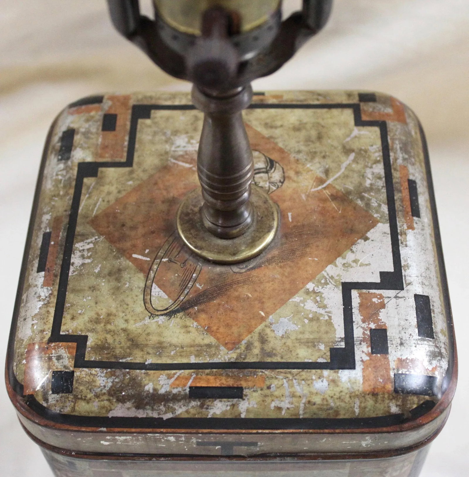 1928 Olympic Dutch Toffee Canister Lamp - 4