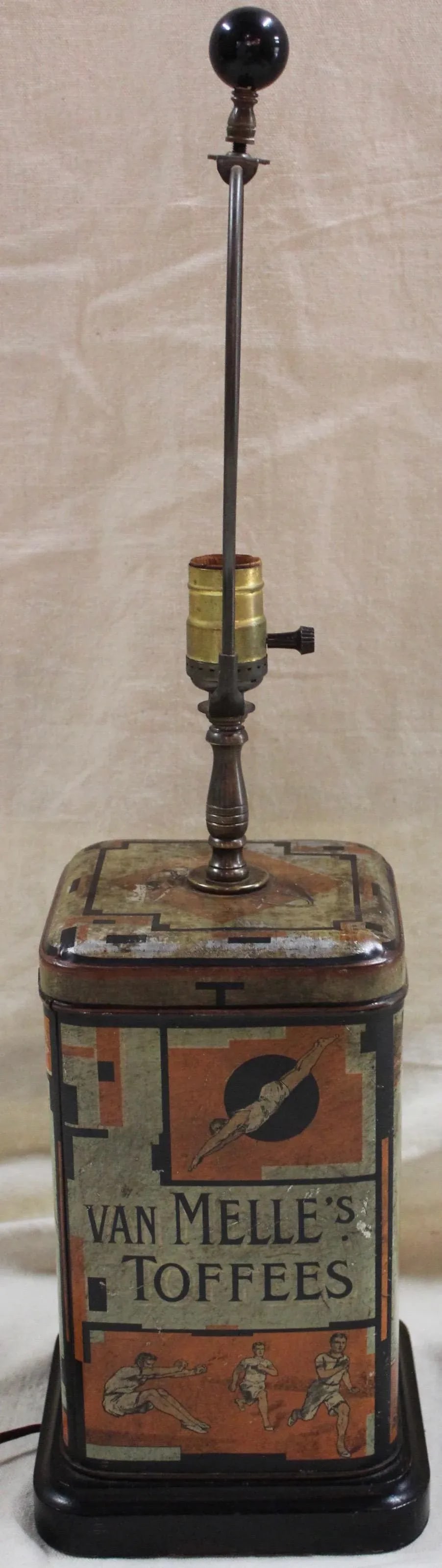 1928 Olympic Dutch Toffee Canister Lamp - 5