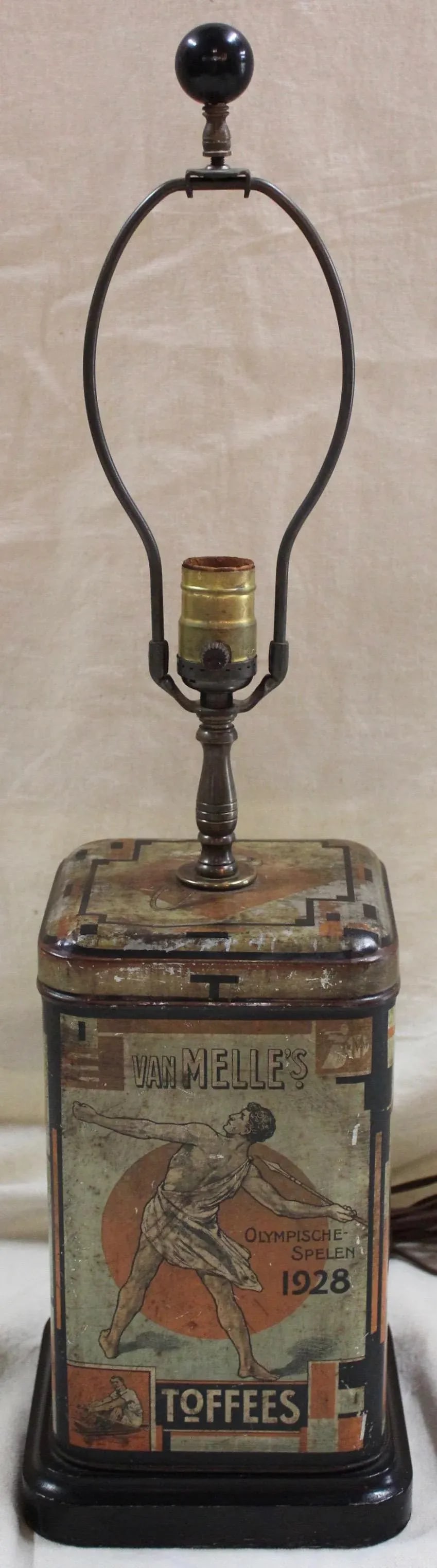 1928 Olympic Dutch Toffee Canister Lamp - 6