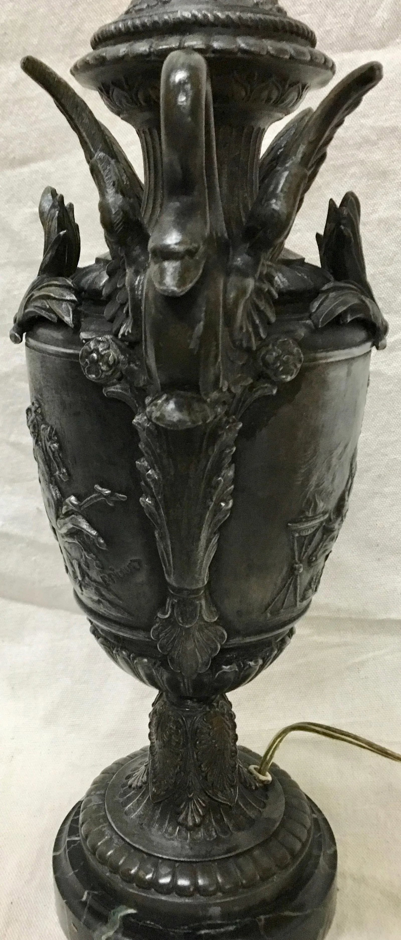 1920s Vintage Classical Inspired Urn Lamp - 8