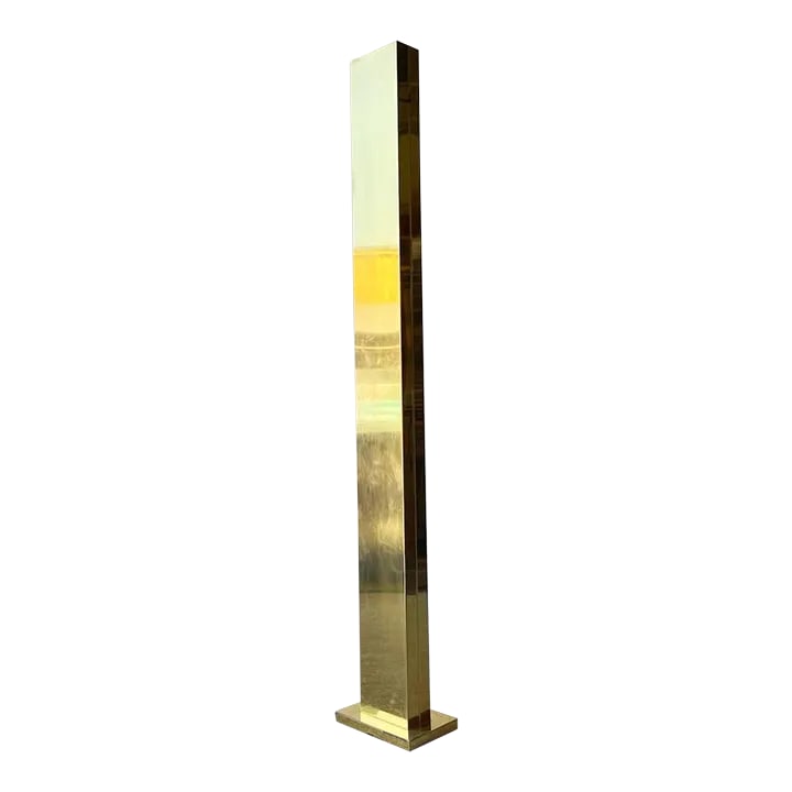 1970s Mid-Century Modern Casella Tourch Brass Skyscraper Floor Lamp (1 of 12)
