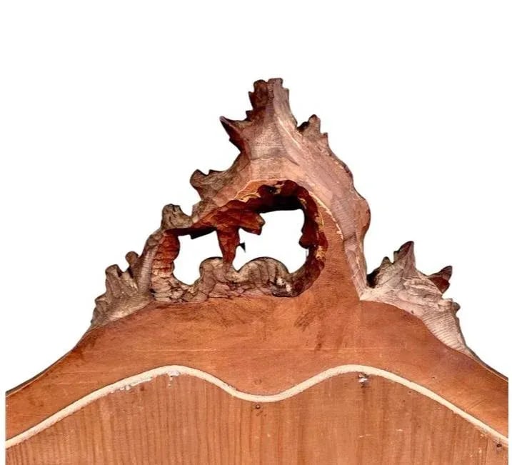 Antique 19th Century French Louis XV Style Carved Beech Over Mantle Mirror - 6