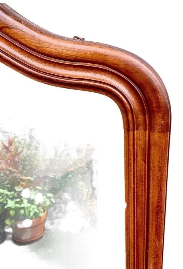 Antique 19th Century French Louis XV Style Carved Beech Over Mantle Mirror - 9