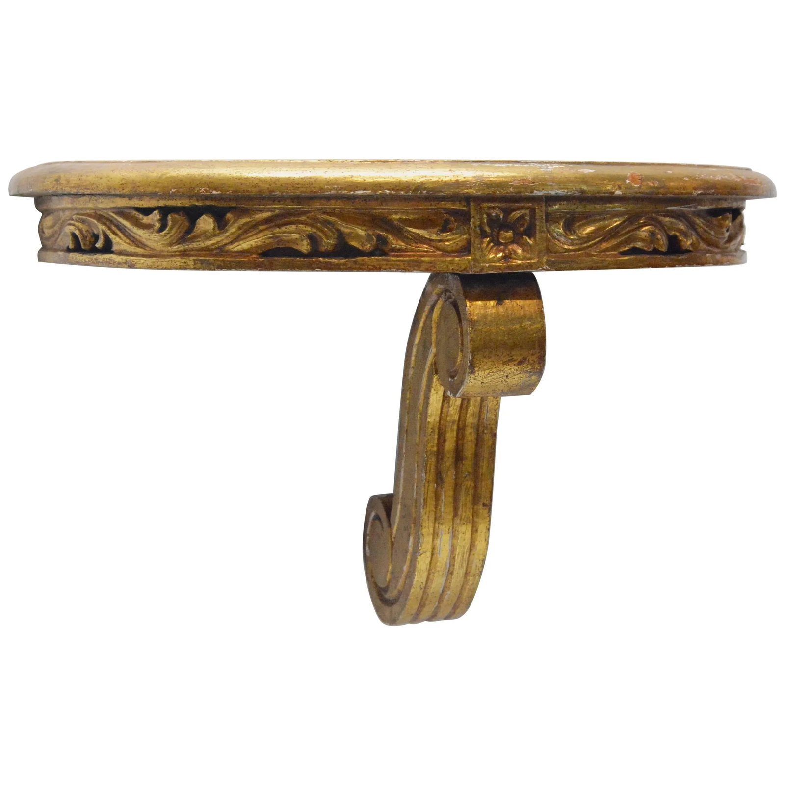 Carved Giltwood Wall Mount Console Shelf - 7