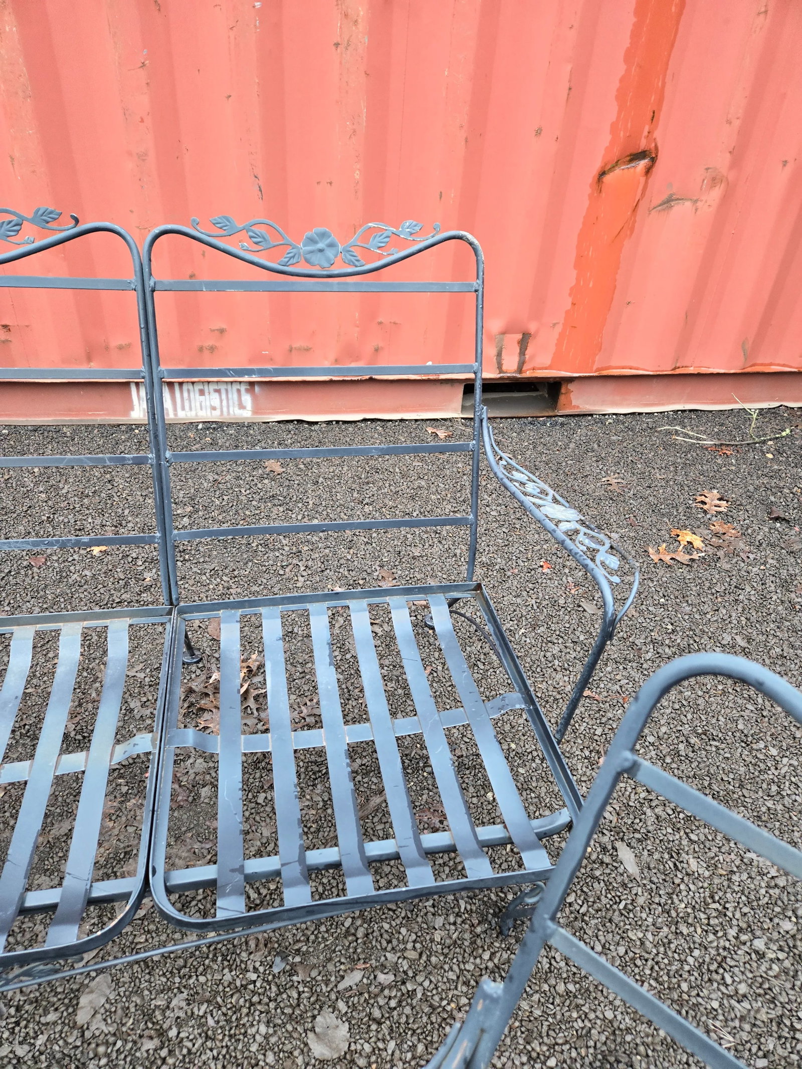Vintage Woodard Wrought Iron Patio Set, 3 Pieces - 3
