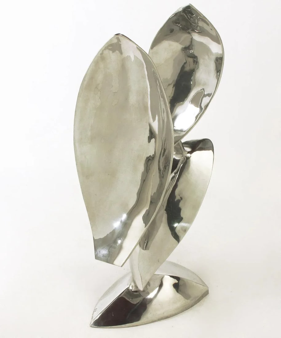 Abstract Organic Polished Aluminum Sculpture by Bill Keating - 6