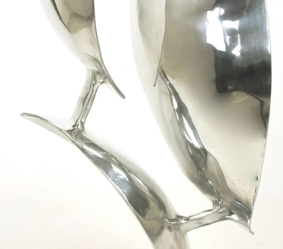 Abstract Organic Polished Aluminum Sculpture by Bill Keating - 8
