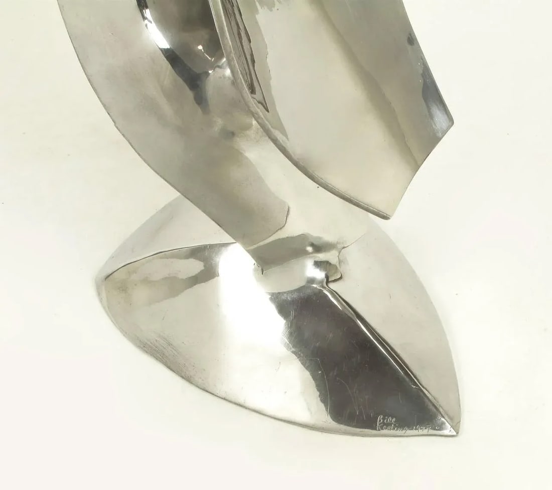 Abstract Organic Polished Aluminum Sculpture by Bill Keating - 9