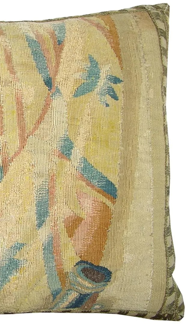 17th Century Antique Brussels Tapestry Pillow - 3