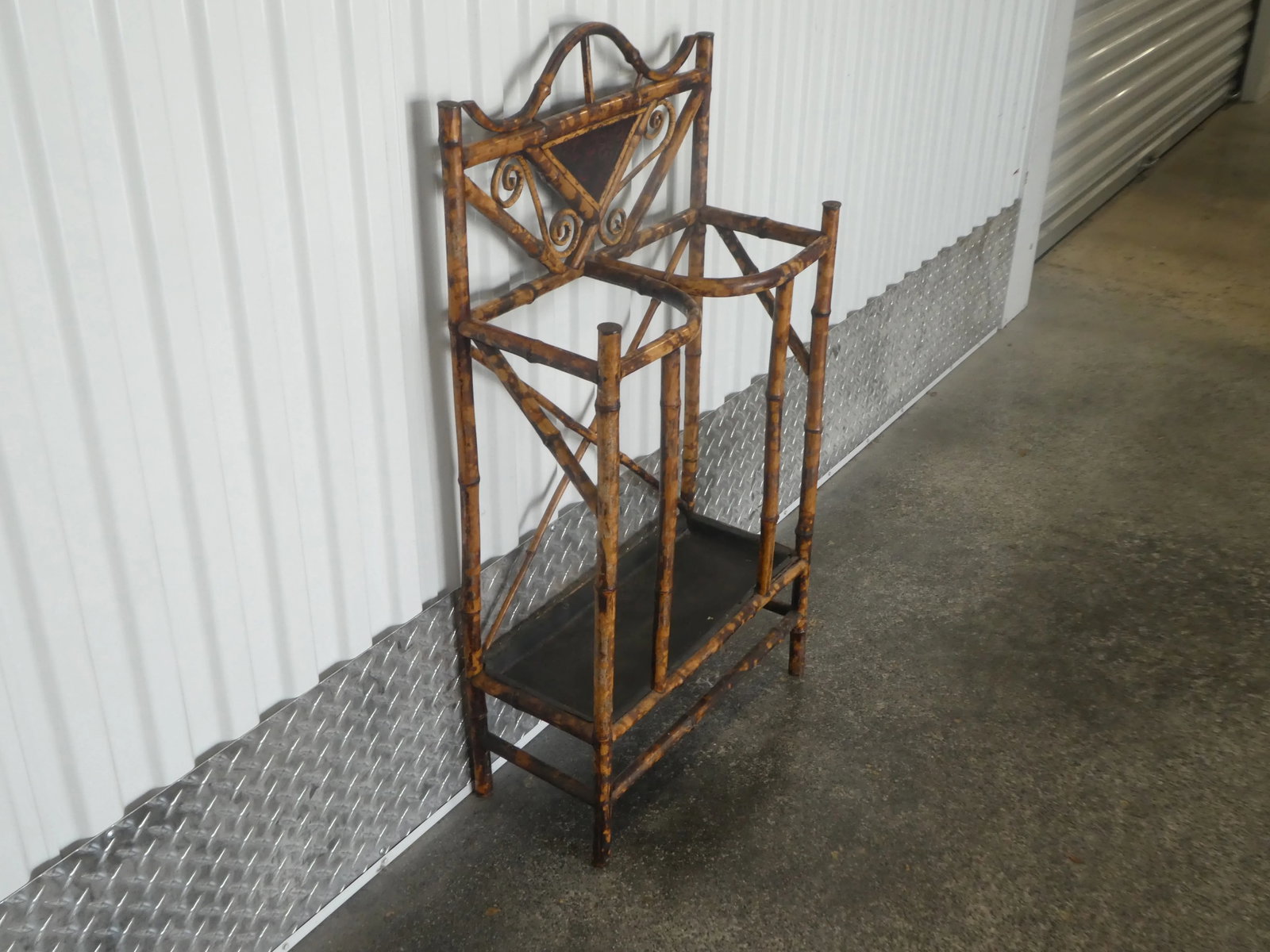 19th Century Japanned Tortoise Shell Bamboo Umbrella Stand - 3