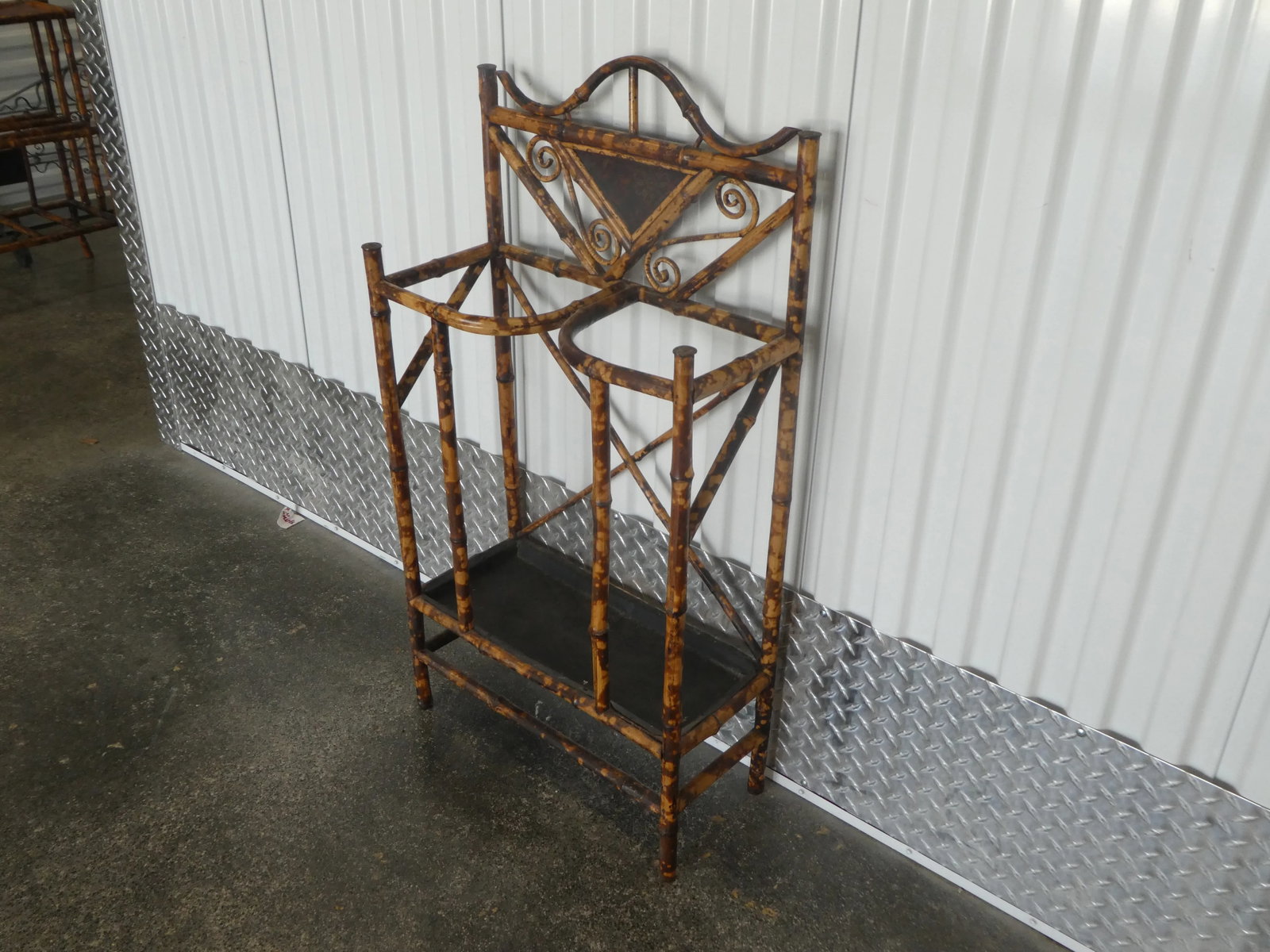 19th Century Japanned Tortoise Shell Bamboo Umbrella Stand - 4