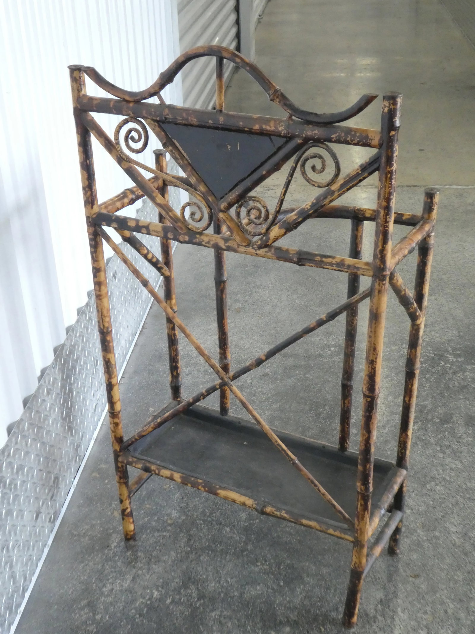 19th Century Japanned Tortoise Shell Bamboo Umbrella Stand - 7