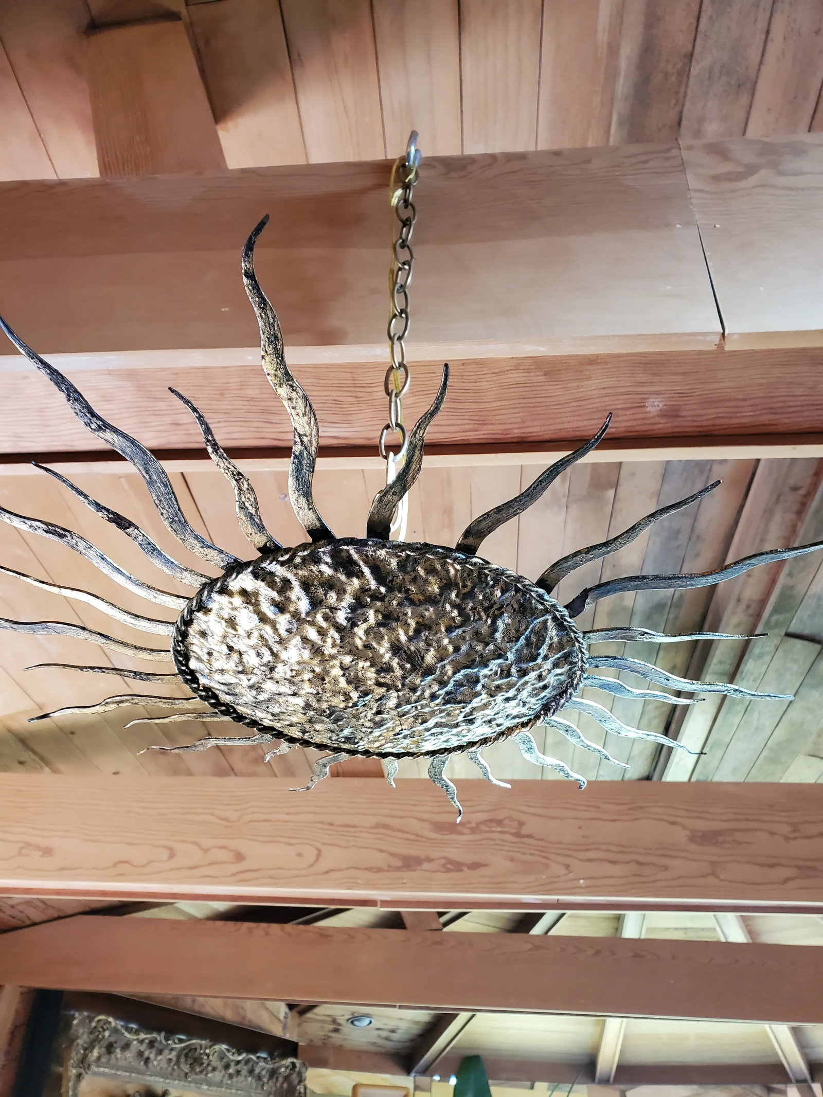 Mid-Century Modern Hollywood Regency Starburst Chandelier - 3