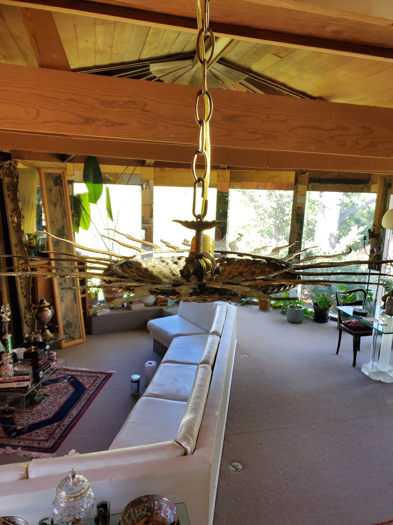 Mid-Century Modern Hollywood Regency Starburst Chandelier - 4
