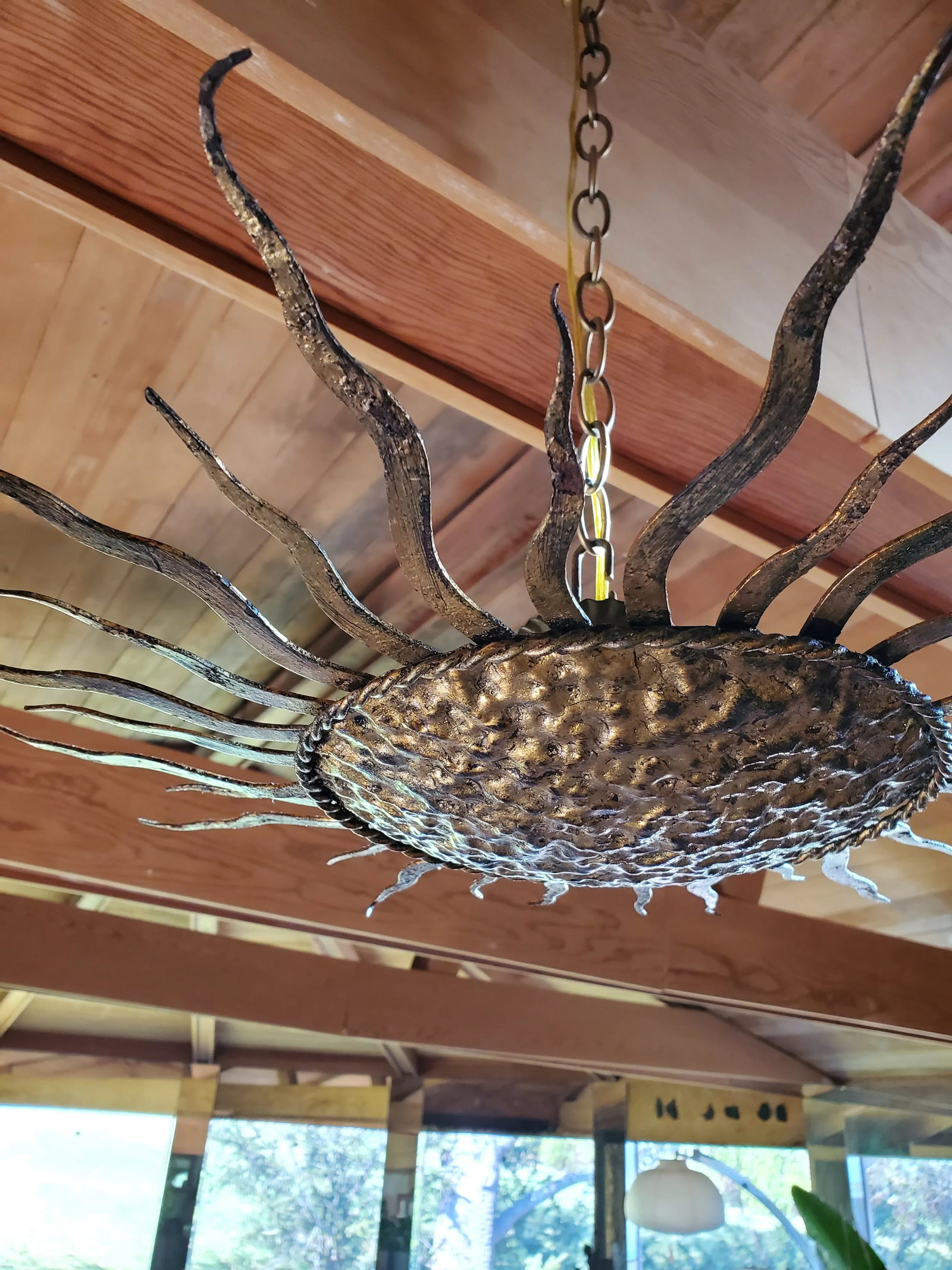 Mid-Century Modern Hollywood Regency Starburst Chandelier - 5