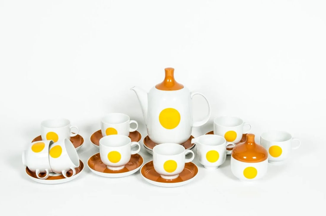 Mid-Century Modern German Tea / Coffee Service - 18 Piece Set - 8
