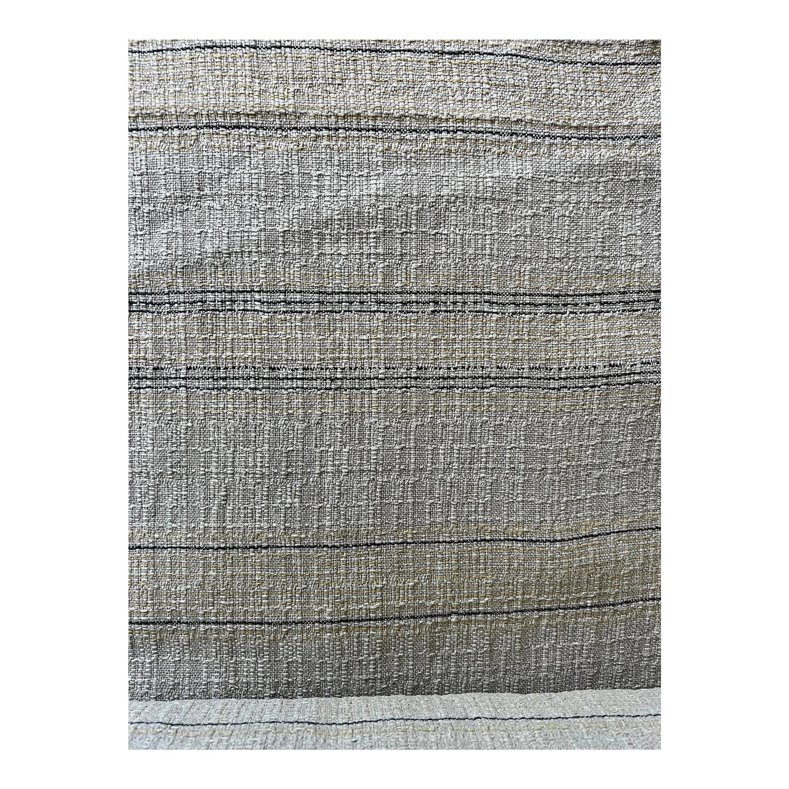Vintage Ralph Lauren Oatmeal Colored Tweed Stripe Fabric- 9 Yards