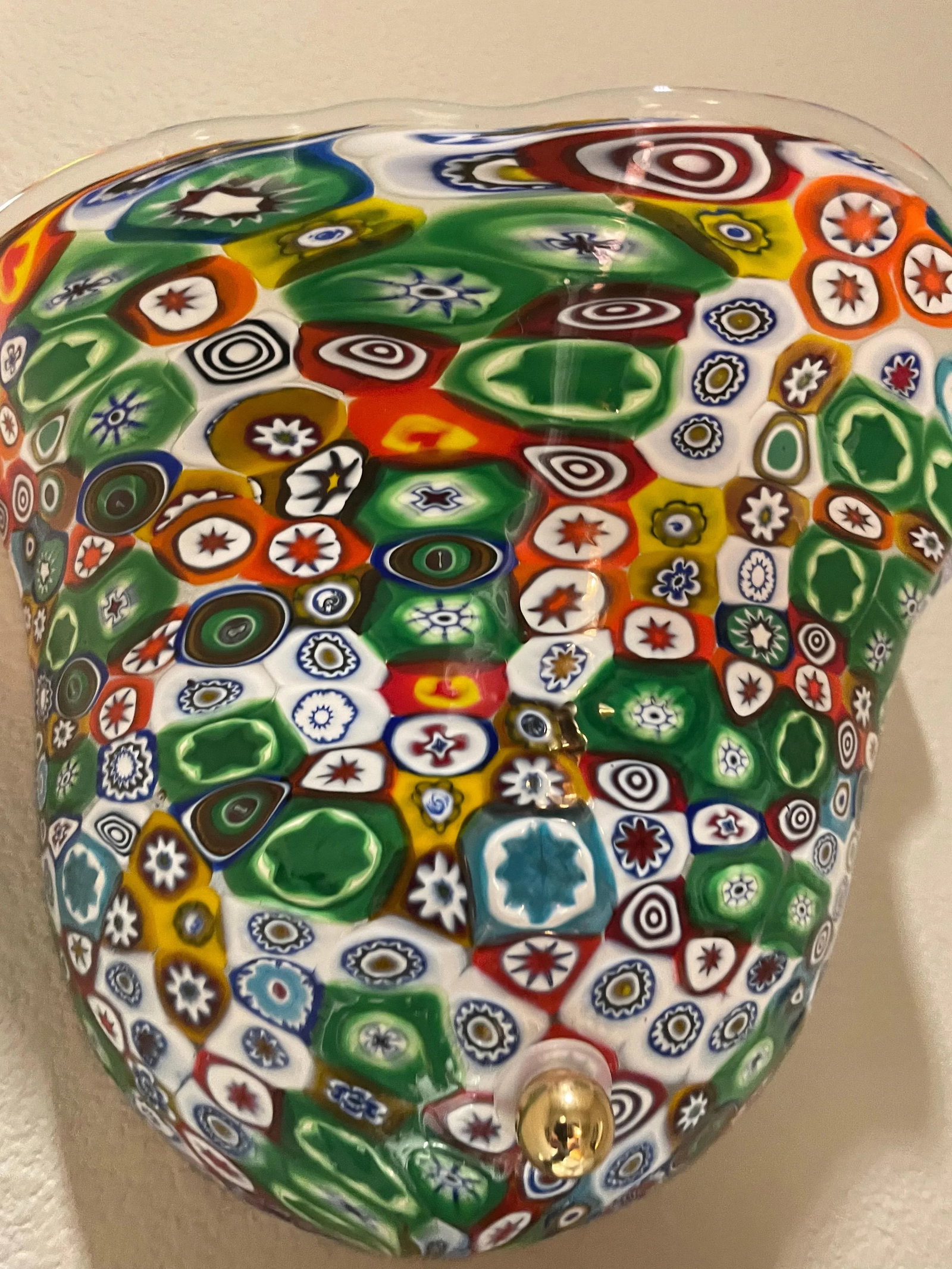 Murano Millefiori Glass Wall Sconce - 2