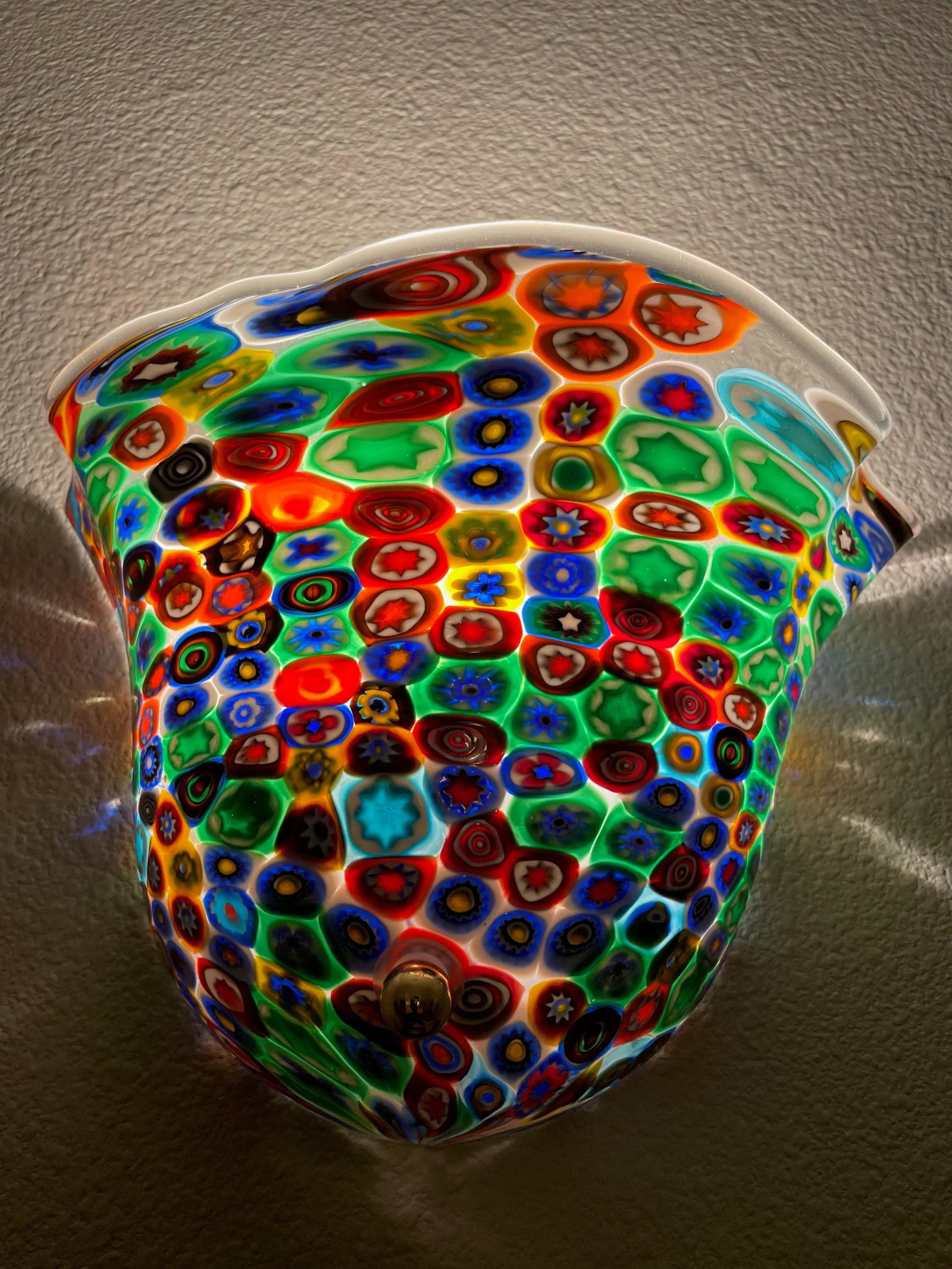 Murano Millefiori Glass Wall Sconce - 3