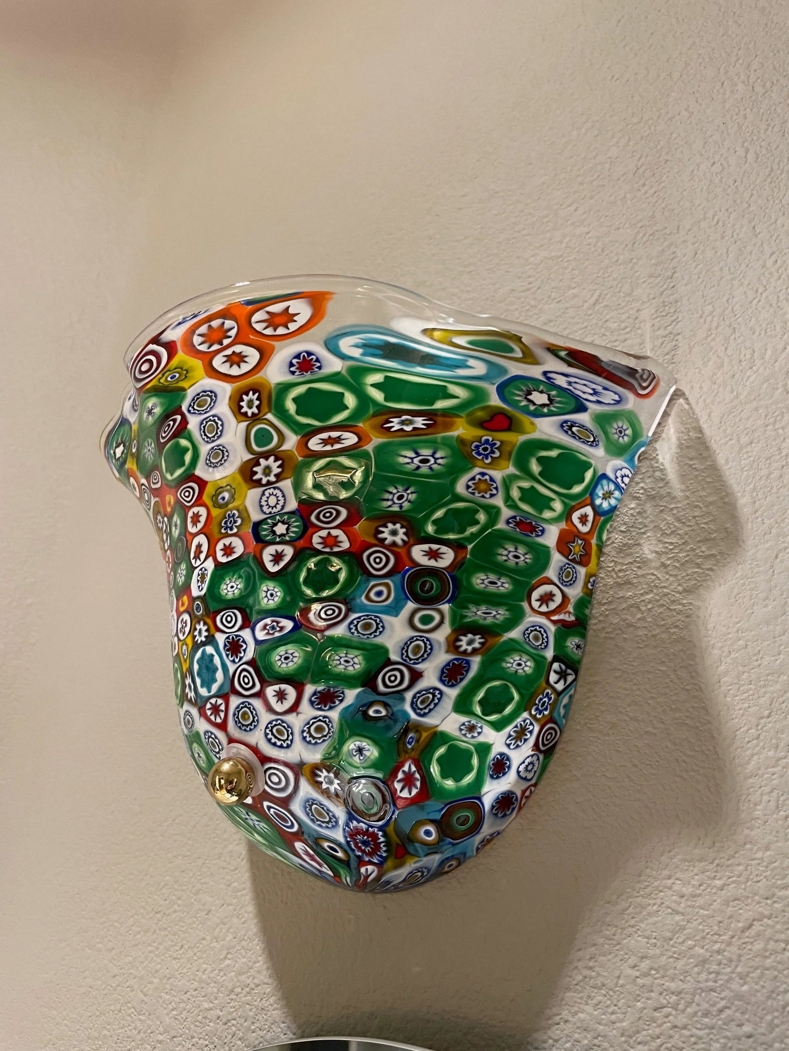 Murano Millefiori Glass Wall Sconce - 4