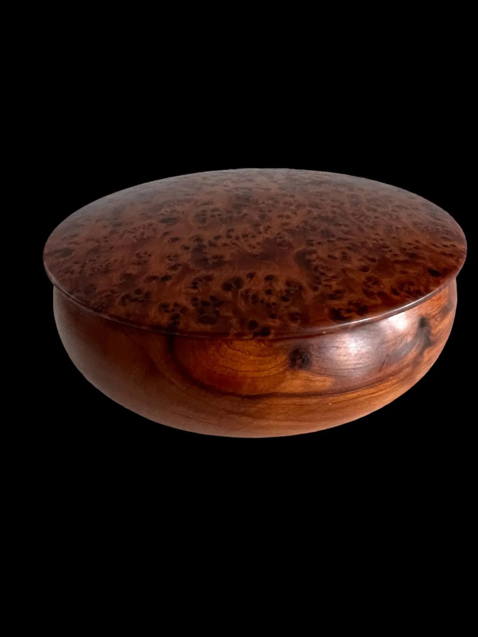 1960s Burl Wood Mushroom Shaped Lidded Box - 2