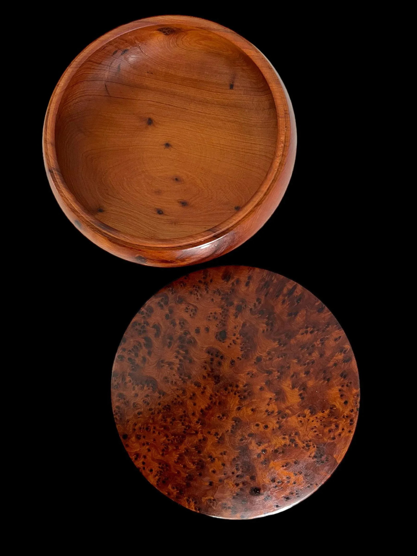 1960s Burl Wood Mushroom Shaped Lidded Box - 3
