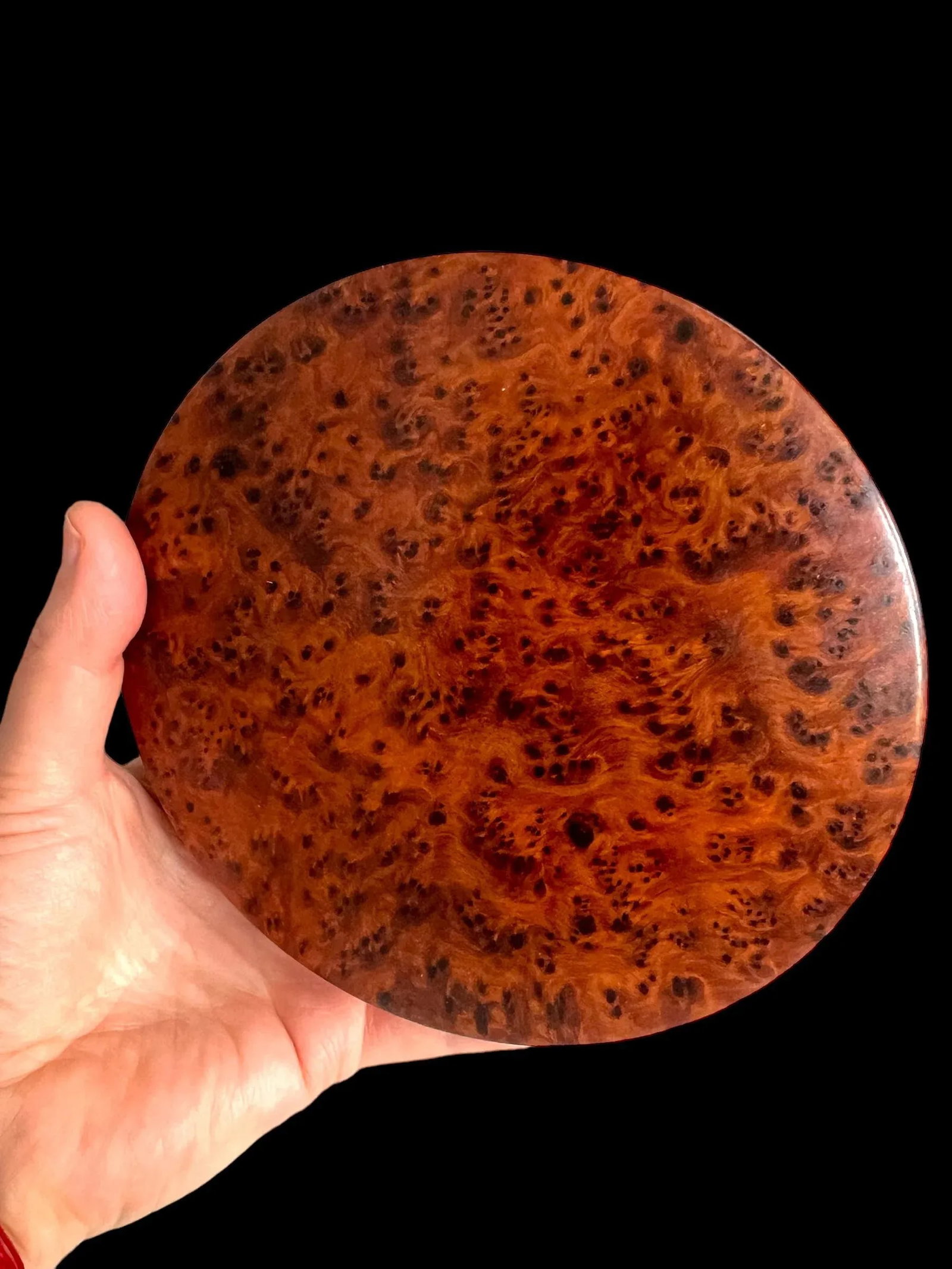 1960s Burl Wood Mushroom Shaped Lidded Box - 4