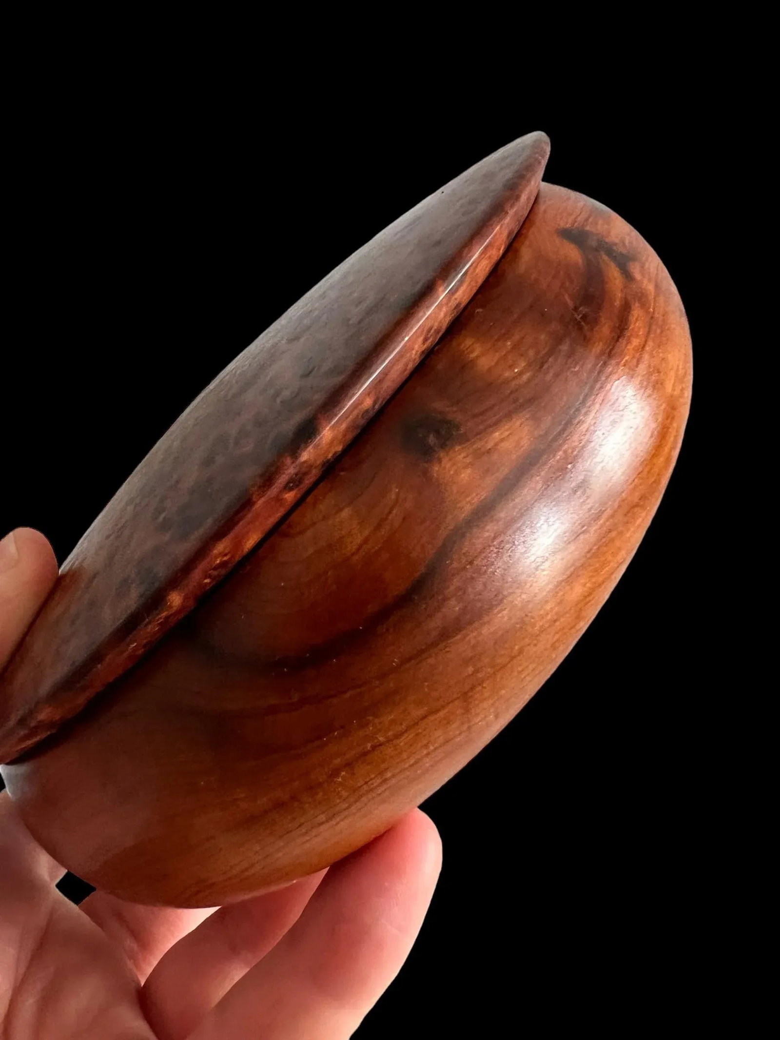 1960s Burl Wood Mushroom Shaped Lidded Box - 5