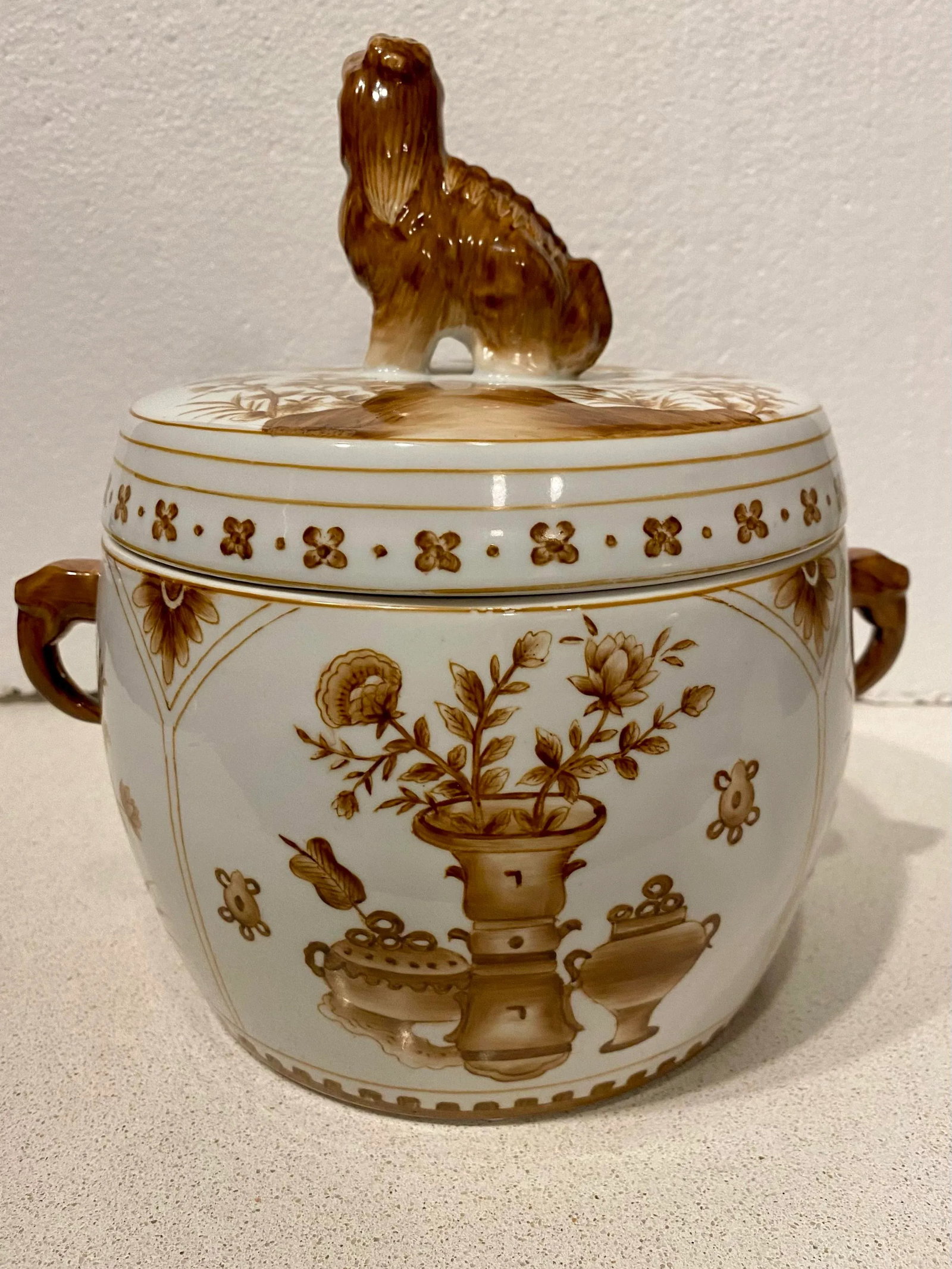 1990s Chelsea House Hand Painted Covered Jar - 3