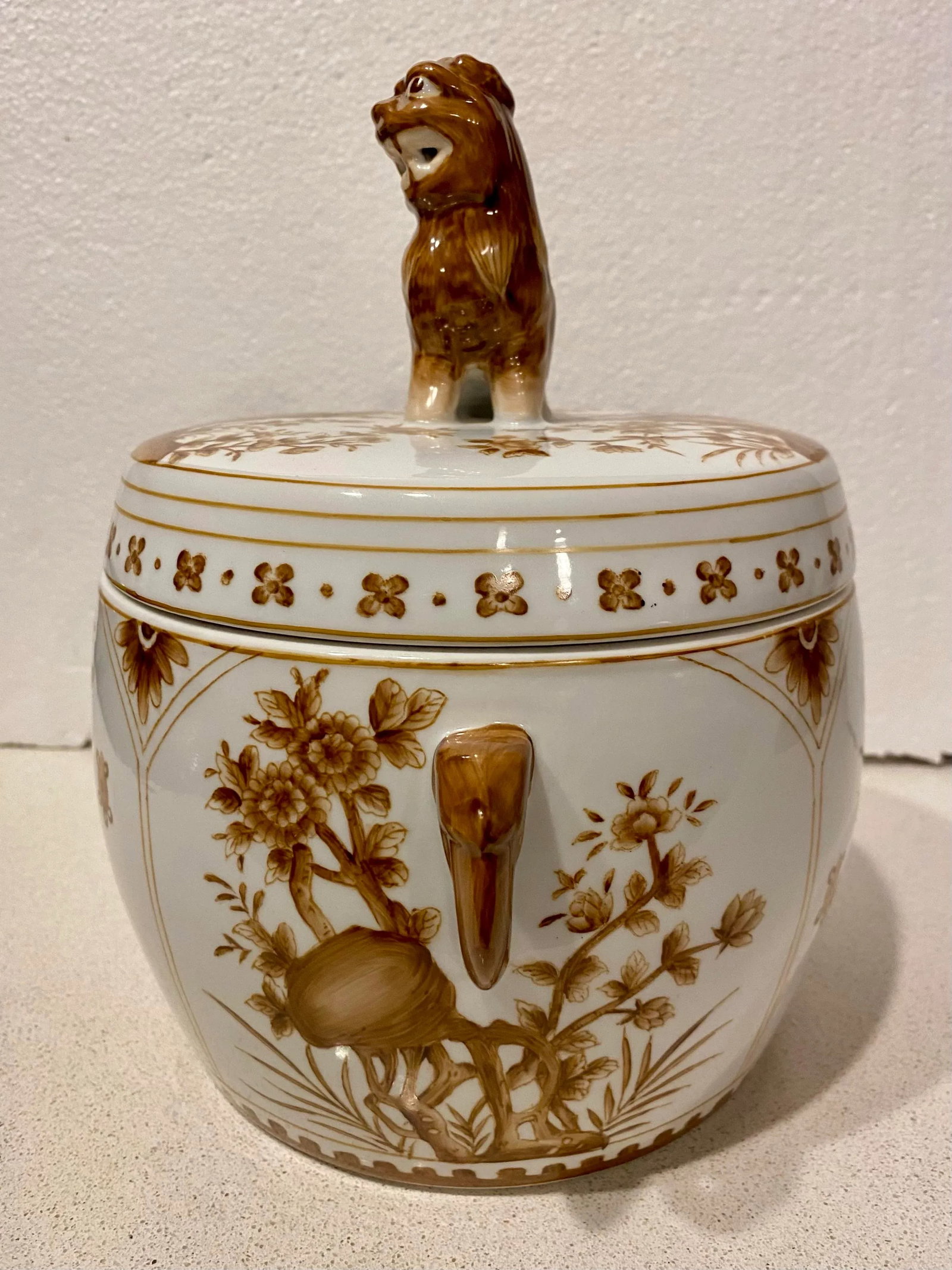 1990s Chelsea House Hand Painted Covered Jar - 4