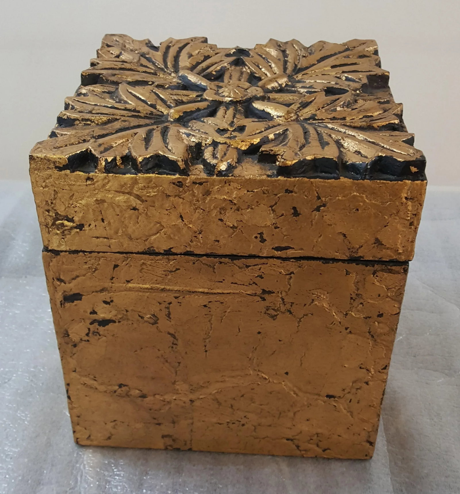 Arts and Crafts Speer Decorative Gold Floral Box - 5
