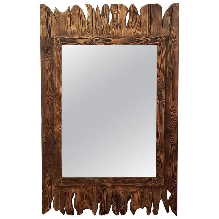 Moroccan Aged and Repurposed Wooden Mirror - 7