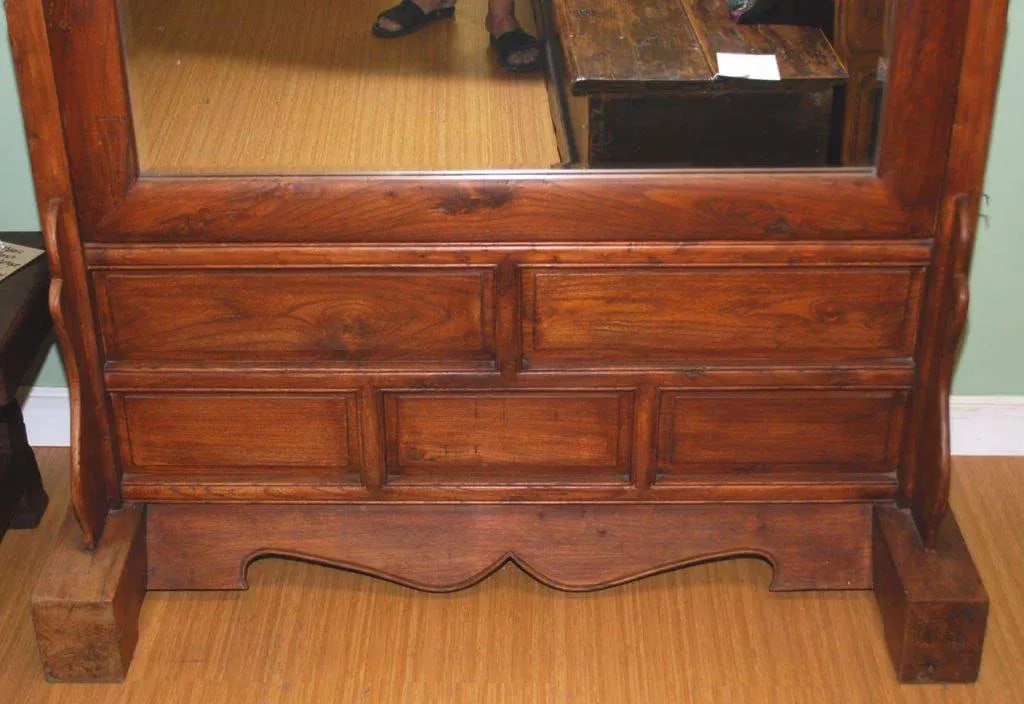 Large Antique, Two-Sided Floor Mirror - 6