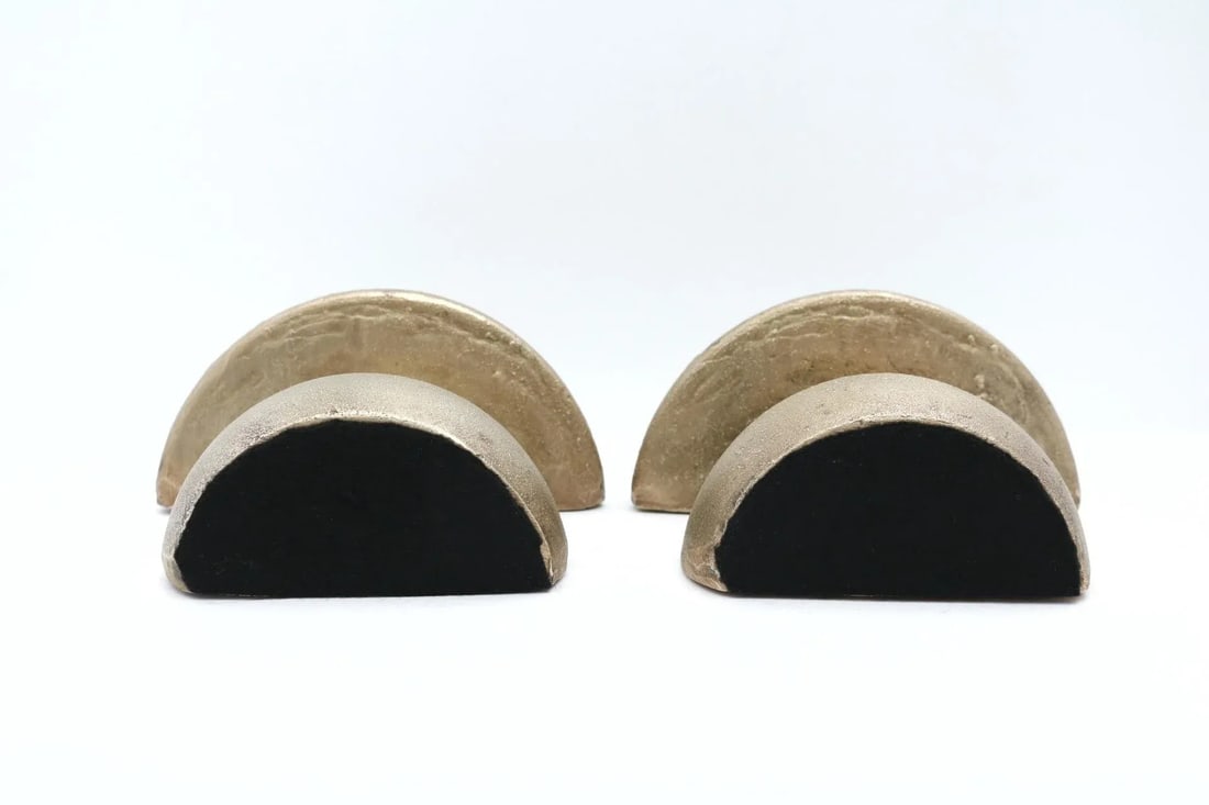 Large Late 20th Century Bronze Mushroom Bookends, a Pair - 10