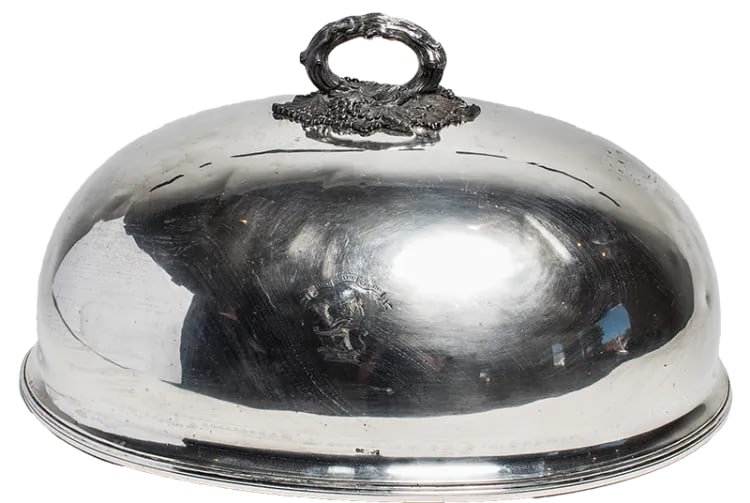 Antique Silver Domed Dish Cover - 3