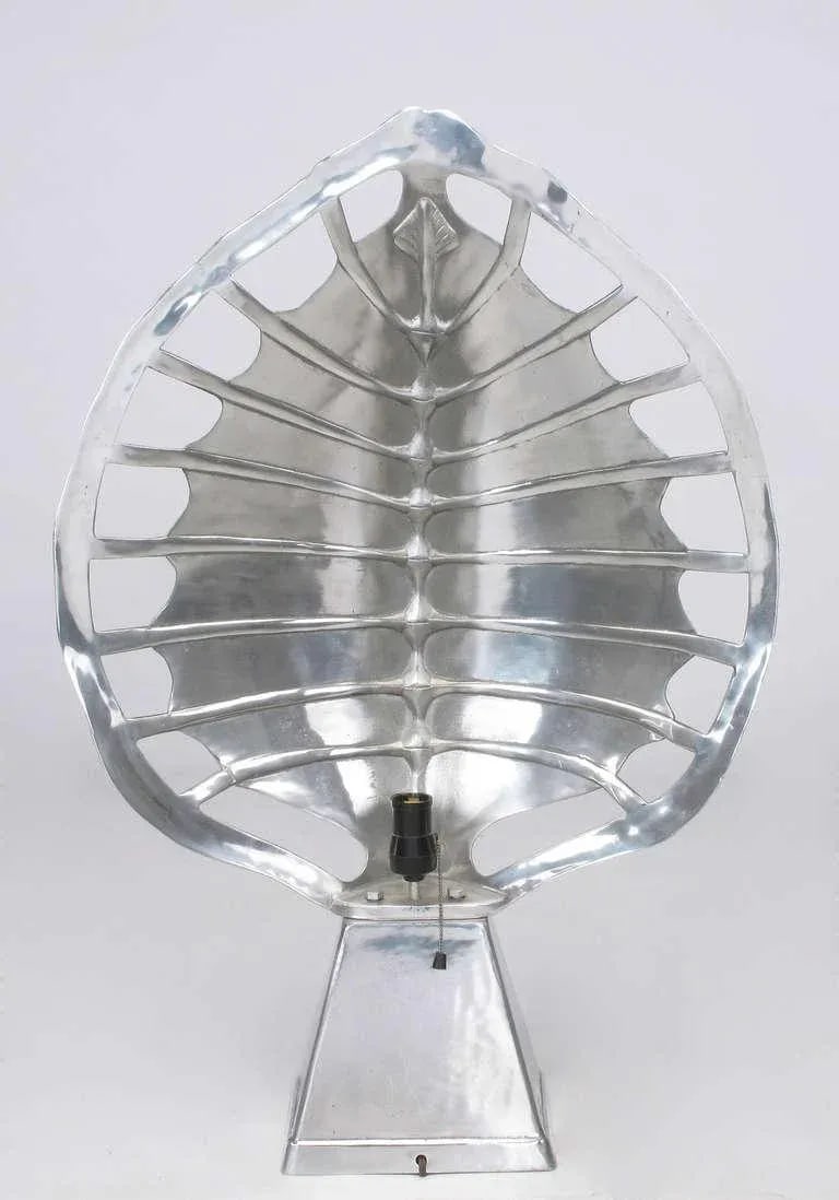Arthur Court Polished Aluminum Tortoise Shell Lamp - 6