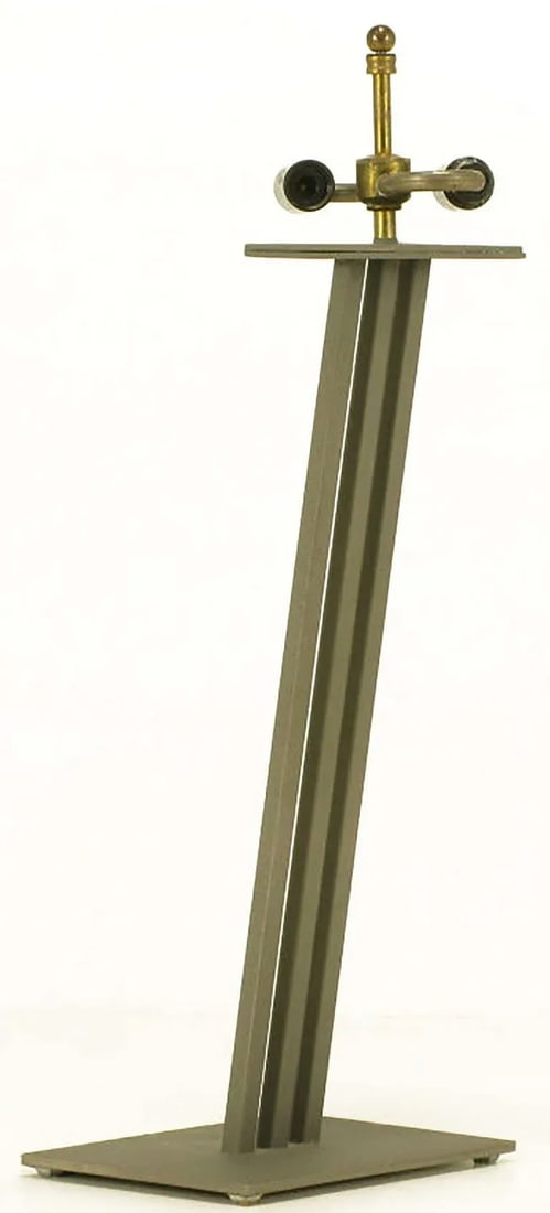 Postmodern Memphis-Style Angled Metal Table Lamp - 3