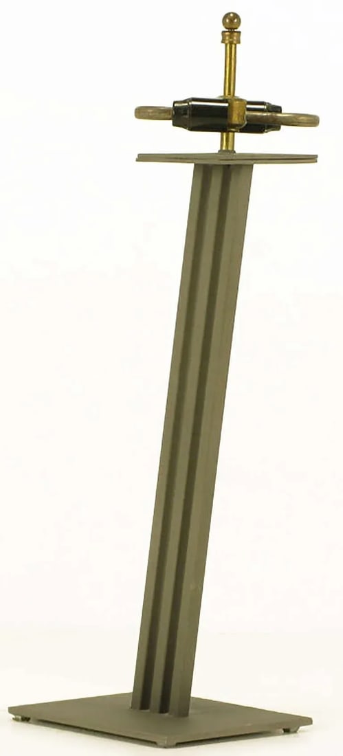 Postmodern Memphis-Style Angled Metal Table Lamp - 4